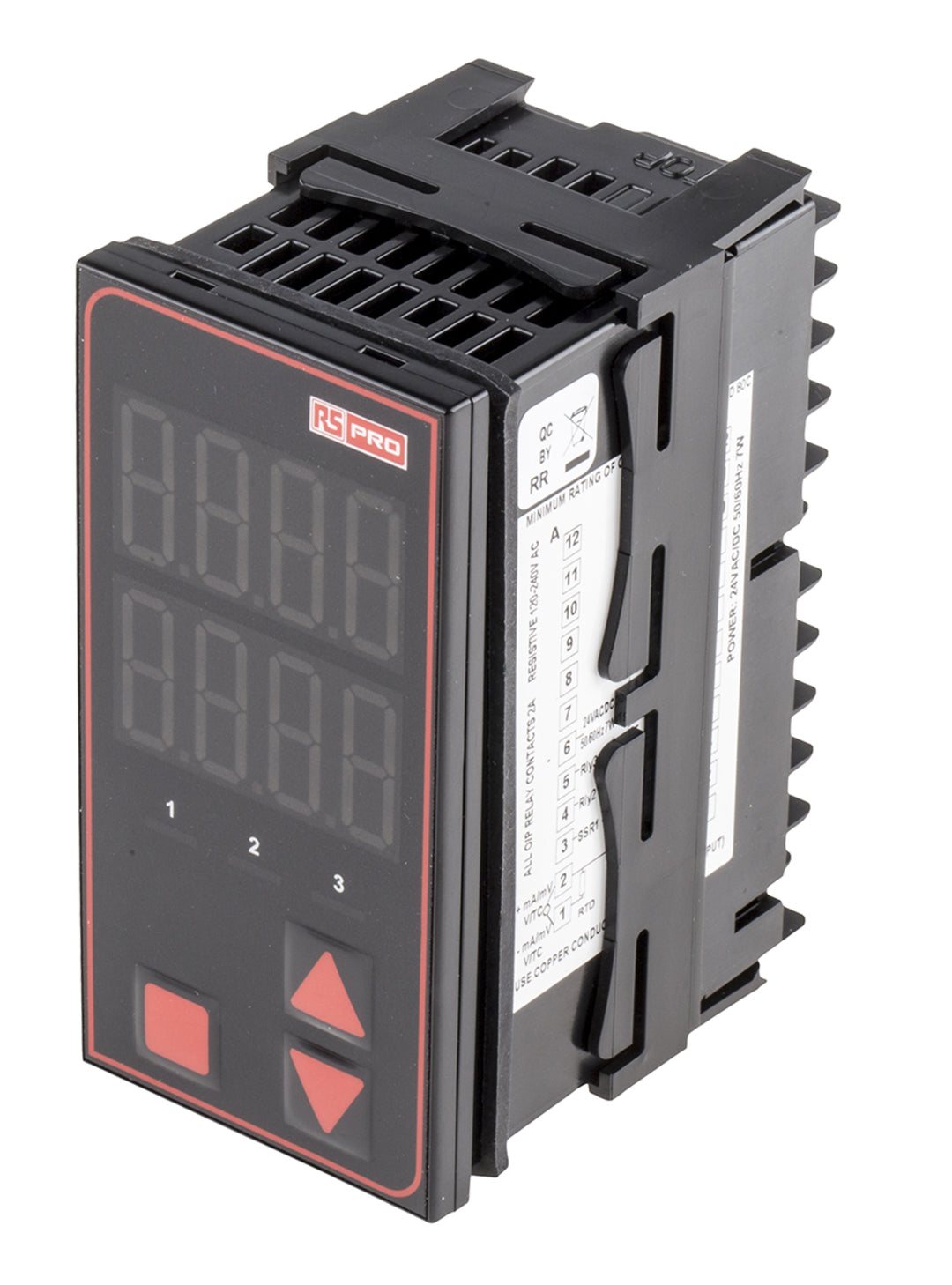 TieDex UK Panel Mount PID Temperature Controller, 3 Output Relay, SSR 24V ac/dc Temperature Control