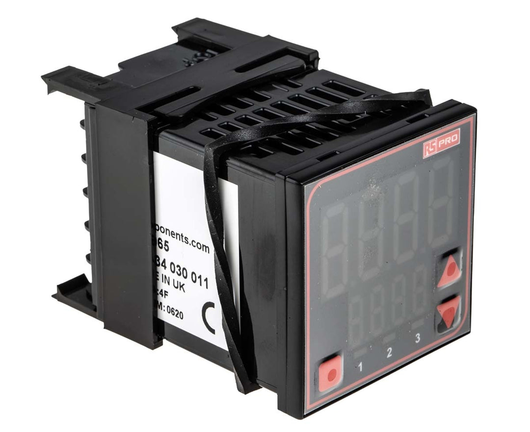 TieDex UK Panel Mount PID Temperature Controller, 2 Output Relay 240V ac Temperature Control