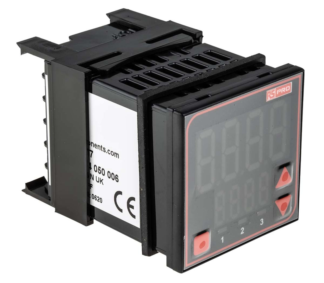 TieDex UK Panel Mount PID Temperature Controller 1 Input, 3 Output Relay, SSR 240V ac/dc Temperature Control