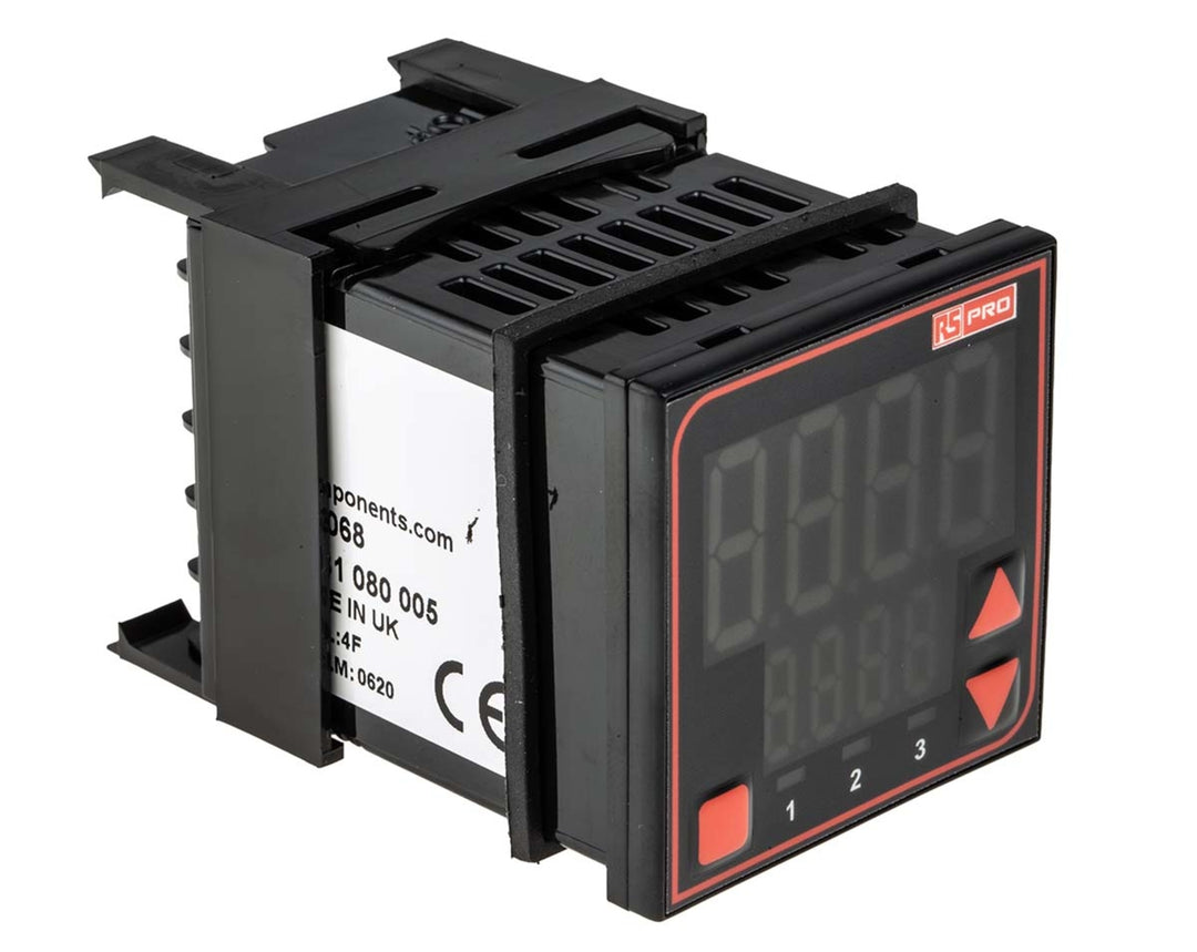TieDex UK Panel Mount PID Temperature Controller, 3 Output Relay, SSR 24V ac/dc Temperature Control