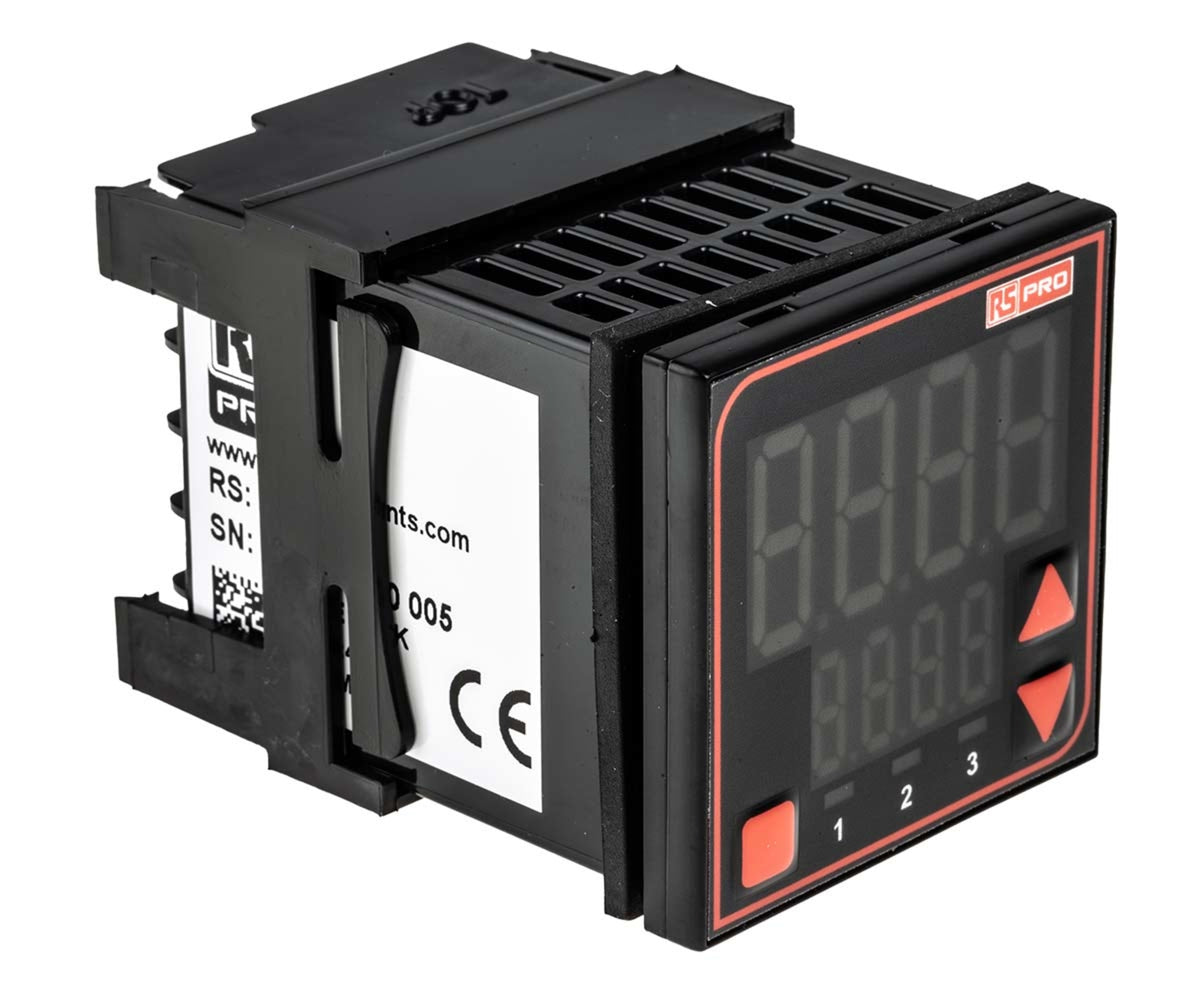 TieDex UK Panel Mount PID Temperature Controller, 3 Output Relay 240V ac Temperature Control