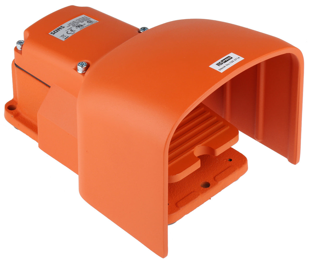 TieDex UK Heavy Duty Momentary Foot Switch - SPCO Cast Iron 20A Contact Current