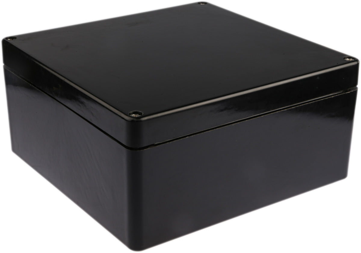 TieDex UK Black Fibreglass Reinforced Polyester Junction Box, IP66, IECEx, ATEX, 255 mm, 250mm 120 mm