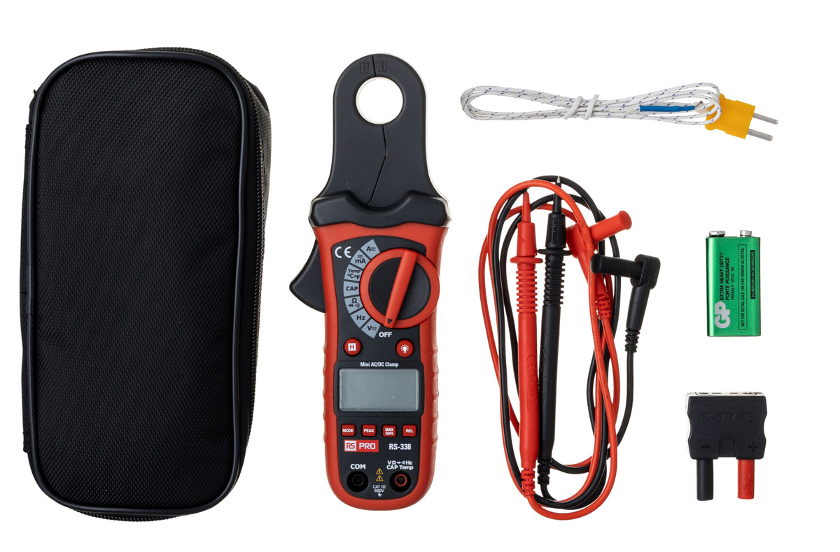 TieDex UK DT-338 Clamp Meter, 80 A 80 A 600 V dc 600 V ac CAT III, UKAS