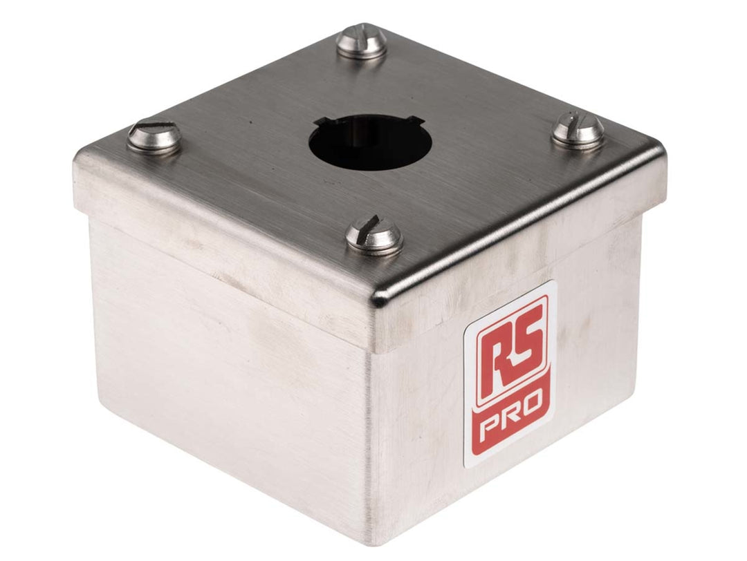 TieDex UK Stainless Steel Push Button Enclosure - 1 Hole 22 mm Diameter