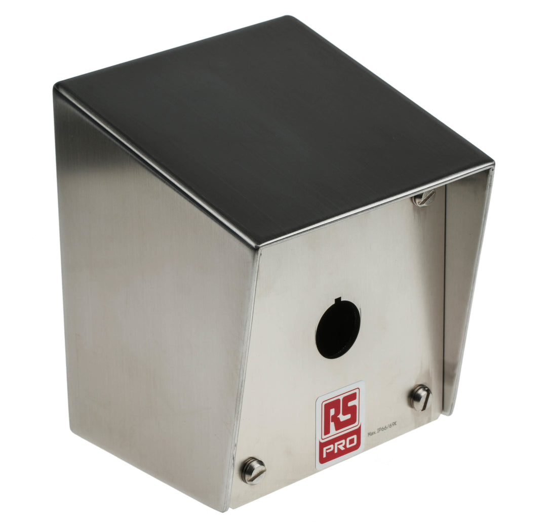 TieDex UK Stainless Steel Push Button Enclosure - 1 Hole 22 mm Diameter