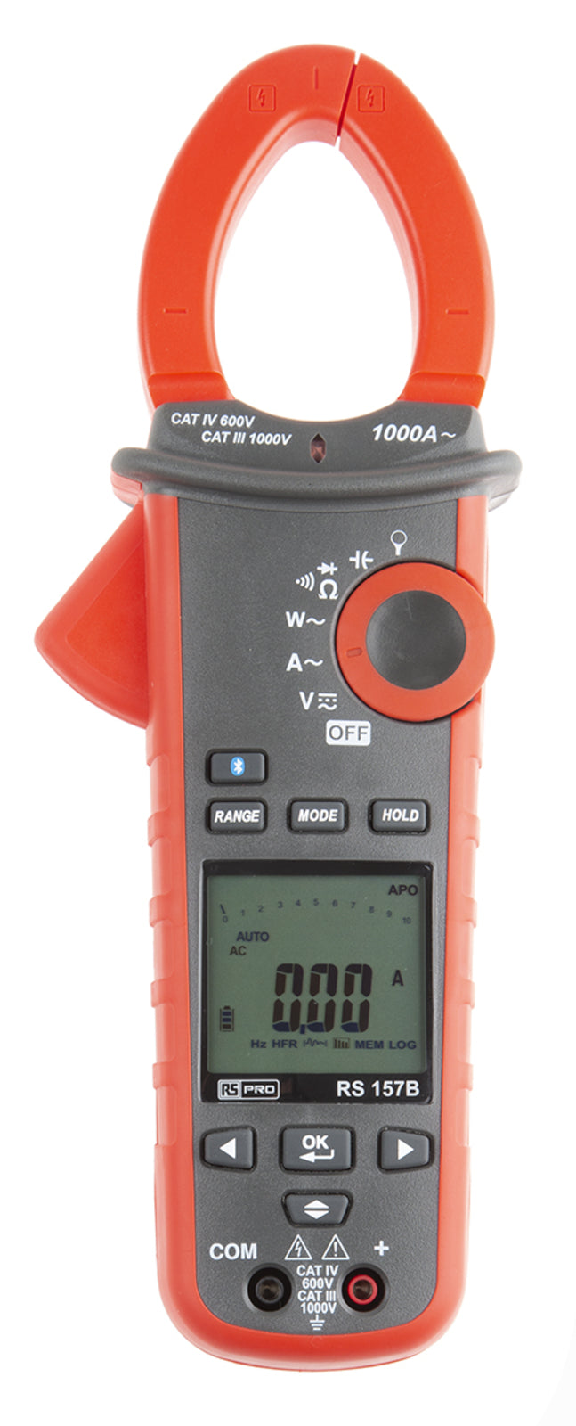 TieDex UK 157B Clamp Meter 1000 A ac 1000 V dc 999.9 V ac CAT IV, CAT III Non-Contact Voltage Detector, RSCAL