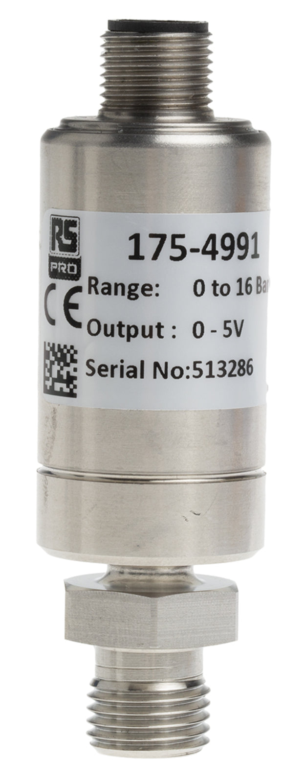 TieDex UK Pressure Sensor, 4 to 20 mA Output 0 bar 16 bar, Relative Reading