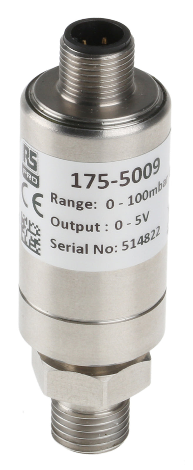 TieDex UK Pressure Sensor, 0 to 5 V Output 0 bar 0.1 bar, Gauge Reading