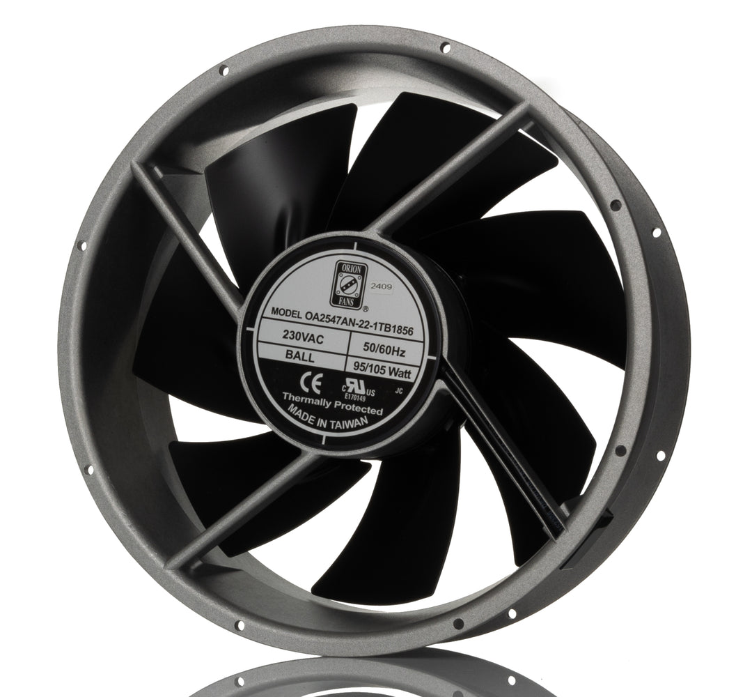 TieDex UK Axial Fan, 230V ac, 1699 m³/h, 105 W, IP56 254 mm, 254mm, 89 mm