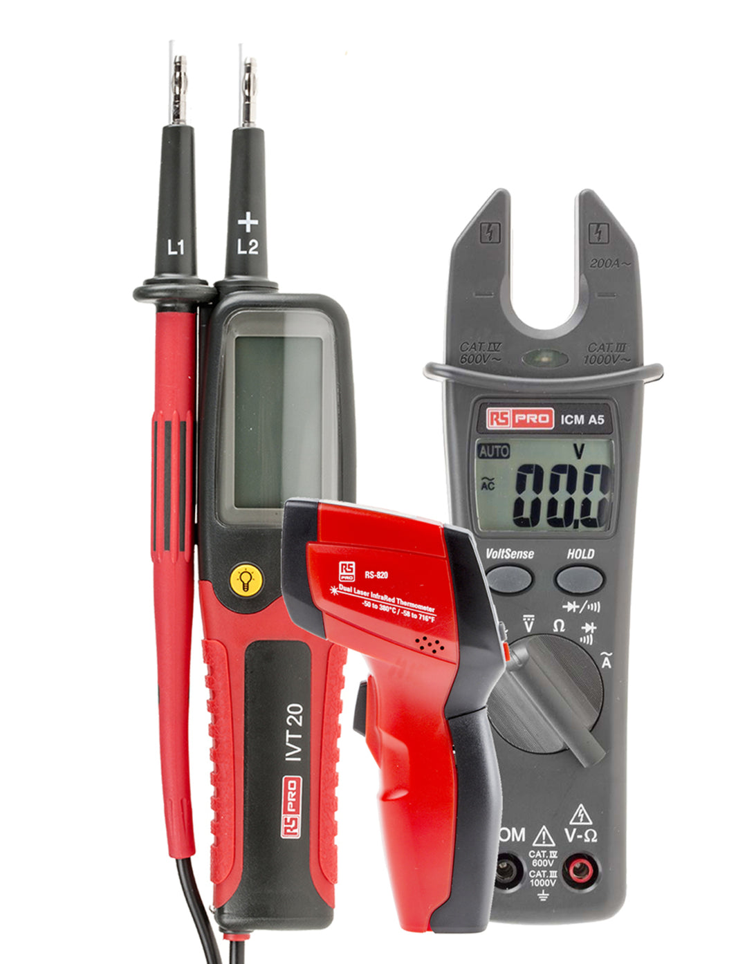 TieDex UK RS-820 IR Thermometer, -50 °C Min, 380 °C Max, °C and °F Measurements