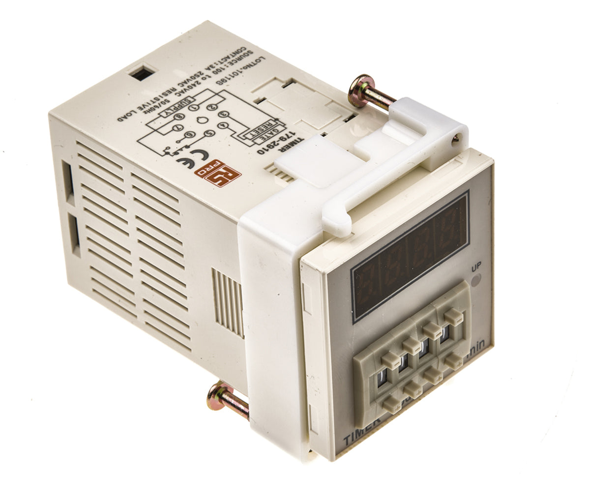 TieDex UK TieDex UK Plug‑In Timer Relay Series Plug-in Timer Relay, 1-Contact 240 V ac, 99 h 59 min, 1-Function, SPDT Switch