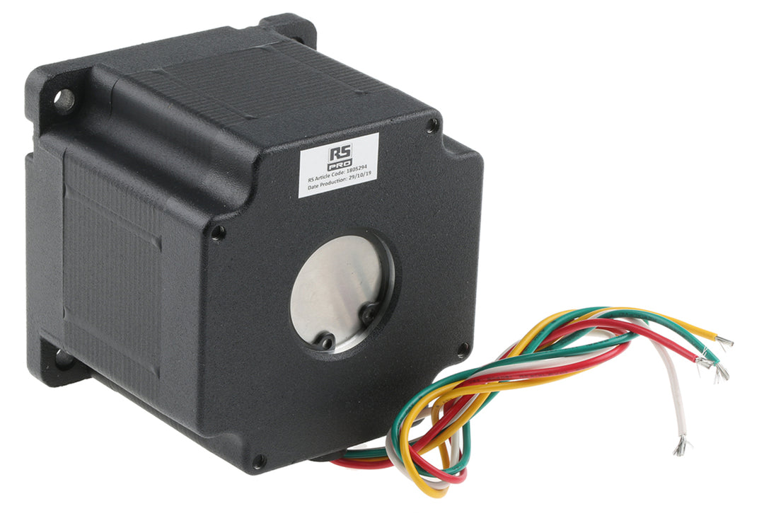 TieDex UK Hybrid Stepper Motor 2.3V, 4.6Nm Torque, 1.8 °, 85.85 x 85.85 mm Frame, 12.7 mm Shaft