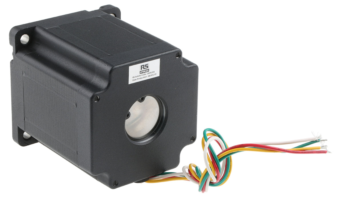 TieDex UK Hybrid Stepper Motor 2.56V, 7Nm Torque, 1.8 °, 85.85 x 85.85 mm Frame, 12.7 mm Shaft