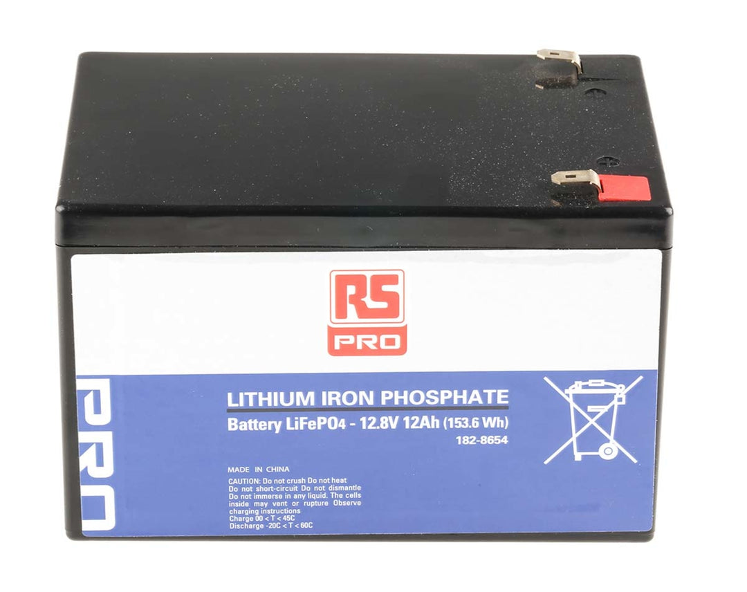 TieDex UK 12.8 V Lithium Iron Phosphate Rechargeable Battery Pack, 12 Ah