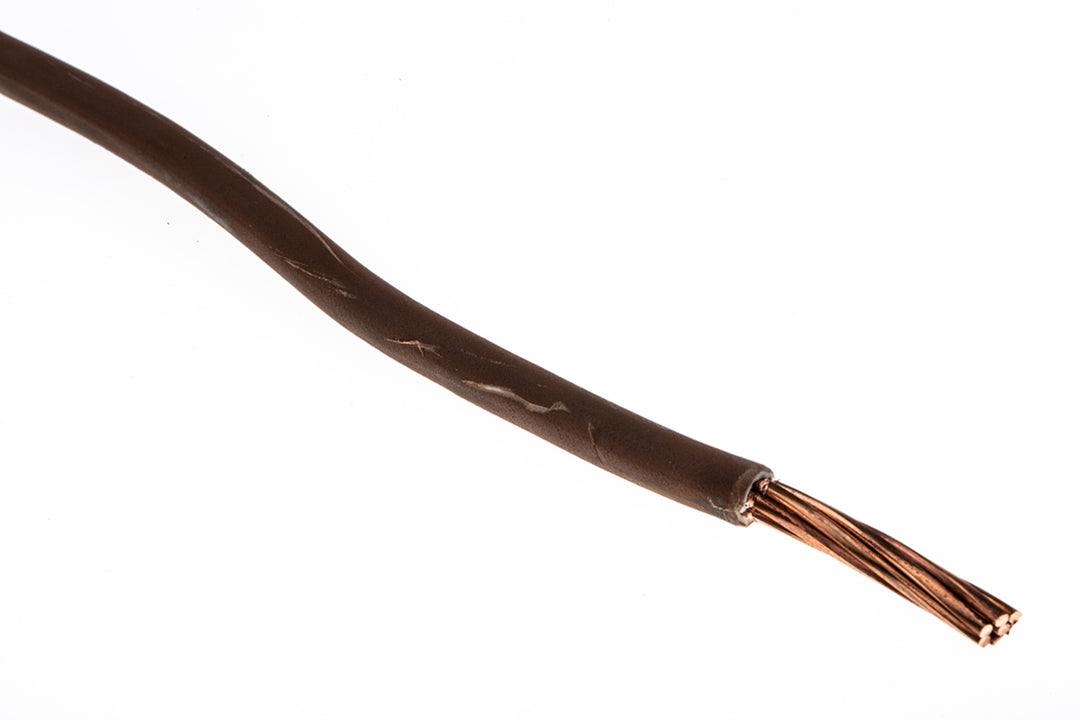 TieDex UK 6491X Series Brown Hook Up Wire, 7/1.35 mm, 1.35 mm core strands, 50 m, Polyvinyl Chloride