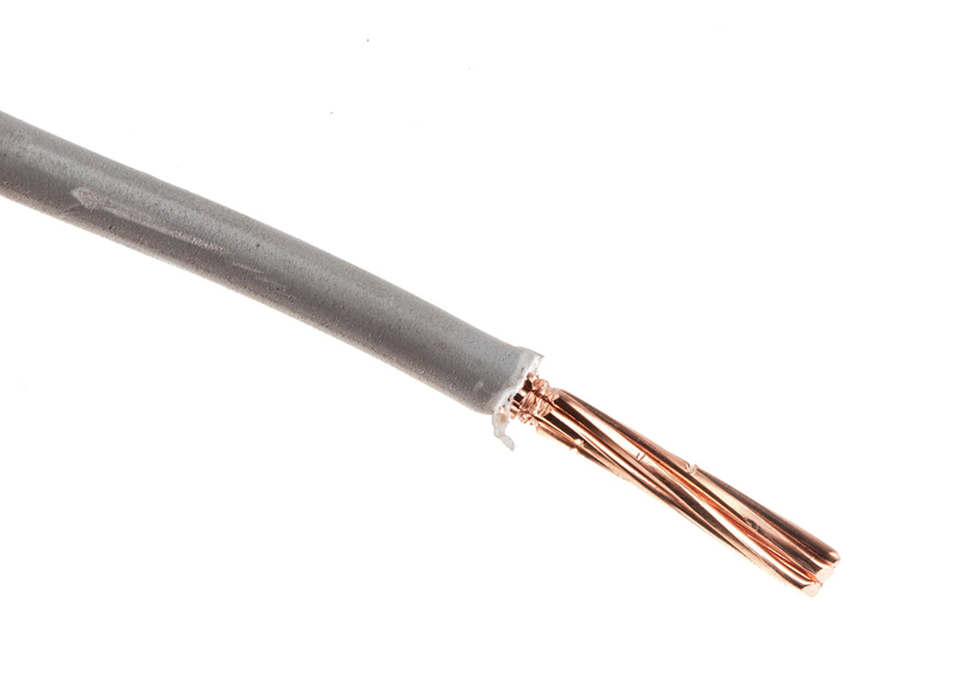 TieDex UK 6491B Series Grey Hook Up Wire, 7/1.04 mm, 1.04 mm core strands, 100 m, Low Smoke Non-Halogen