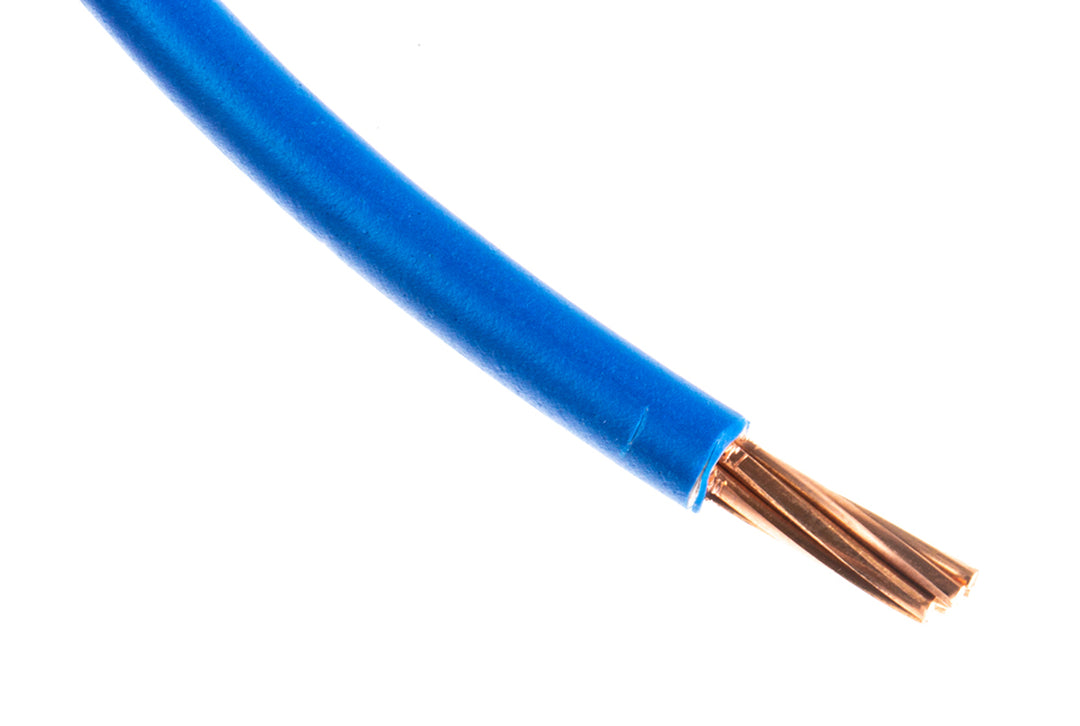 TieDex UK 6491B Series Blue Hook Up Wire, 7/1.35 mm, 1.35 mm core strands, 100 m, Thermoplastic Polyolefin