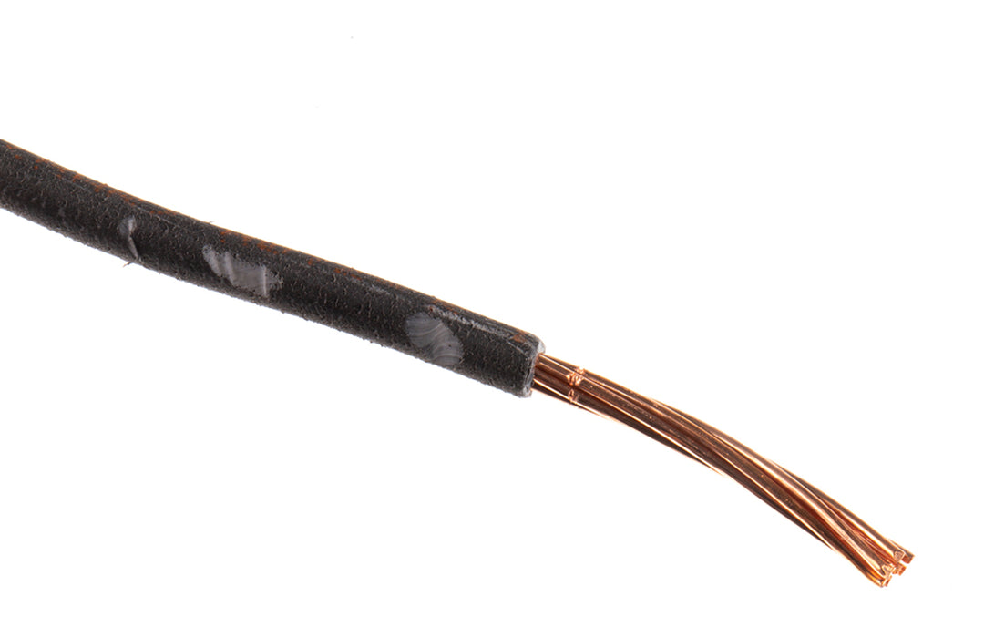 TieDex UK 6491B Series Black Hook Up Wire, 7/1.35 mm, 1.35 mm core strands, 50 m, Thermoplastic Polyolefin