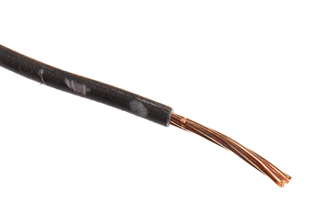 TieDex UK 6491B Series Black Hook Up Wire, 7/1.35 mm, 1.35 mm core strands, 50 m, Thermoplastic Polyolefin