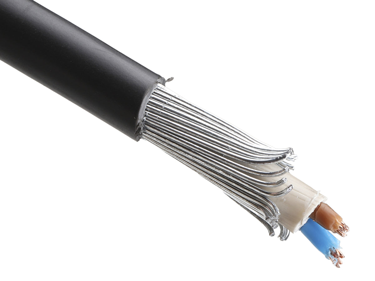 TieDex UK 2 Core Power Cable 2.5mm² 90 °C Cross Linked Polyethylene