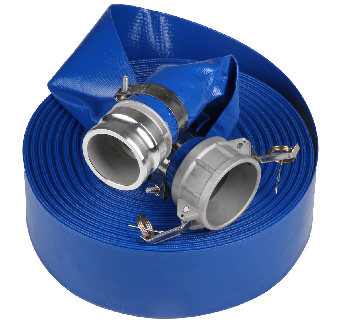 TieDex UK Flat Roll-Up Hose with Coupling, Male Female, 3 bar, 50 m Long