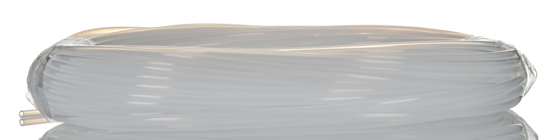 TieDex UK Polytetrafluoroethylene, Flexible Tubing, 4 mm ID, 6 mm OD, Clear, 50 m
