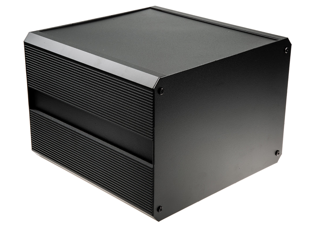 TieDex UK Black Black Lid Extruded Aluminium Heat Sink Case, IP40, 219 mm x 300 mm x 300 mm
