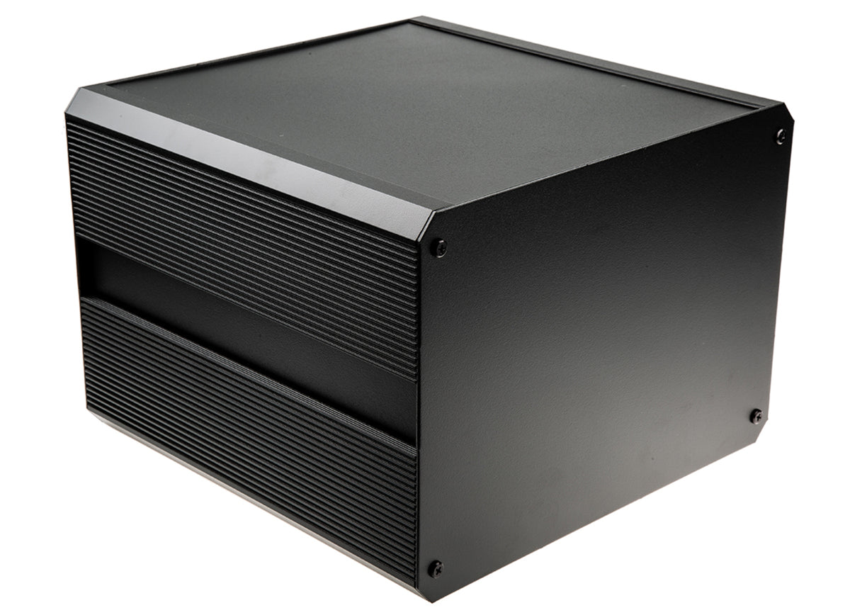 TieDex UK Black Black Lid Extruded Aluminium Heat Sink Case, IP40, 219 mm x 300 mm x 300 mm