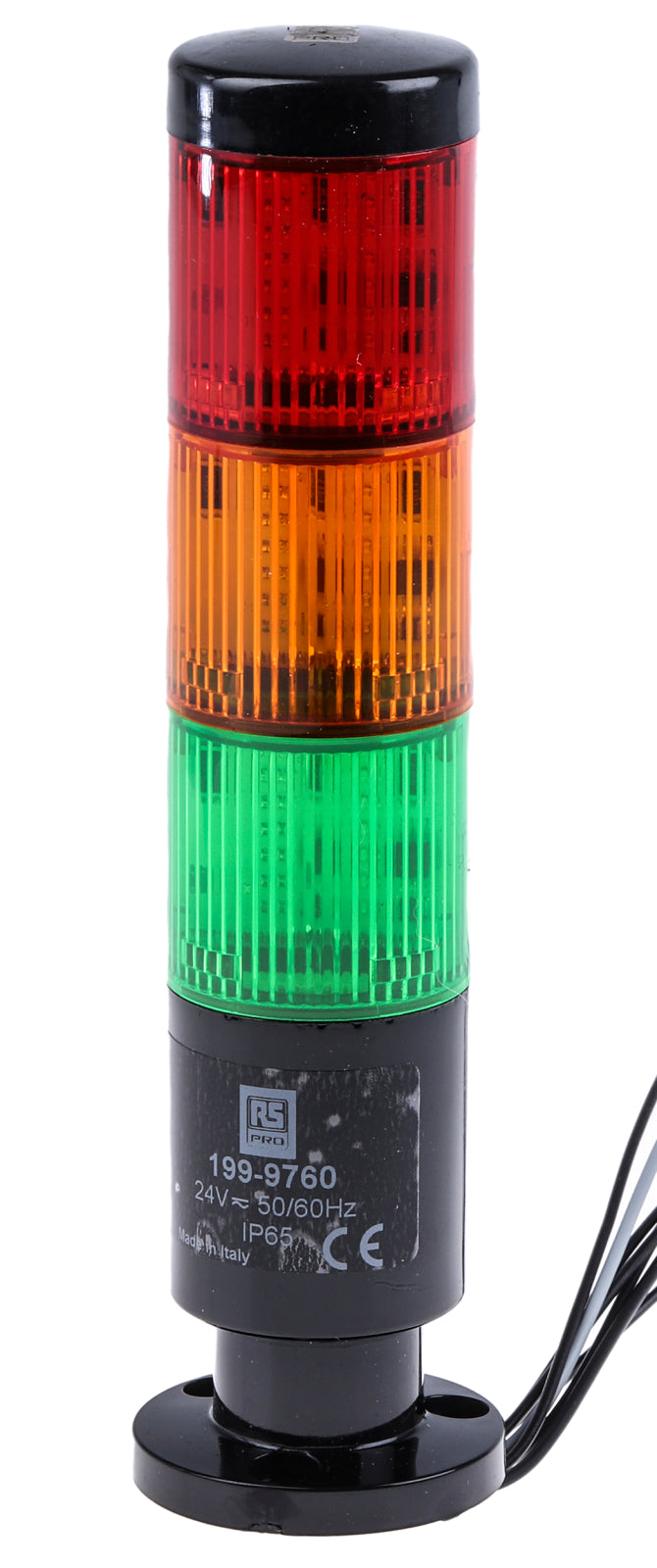 TieDex UK Green, Red Signal Tower No Sounder Component, 3 Lights 24V ac/dc Screw