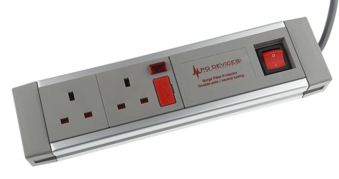 TieDex UK 2 m 2 Socket Type G Extension Lead Power Strips, 230V ac