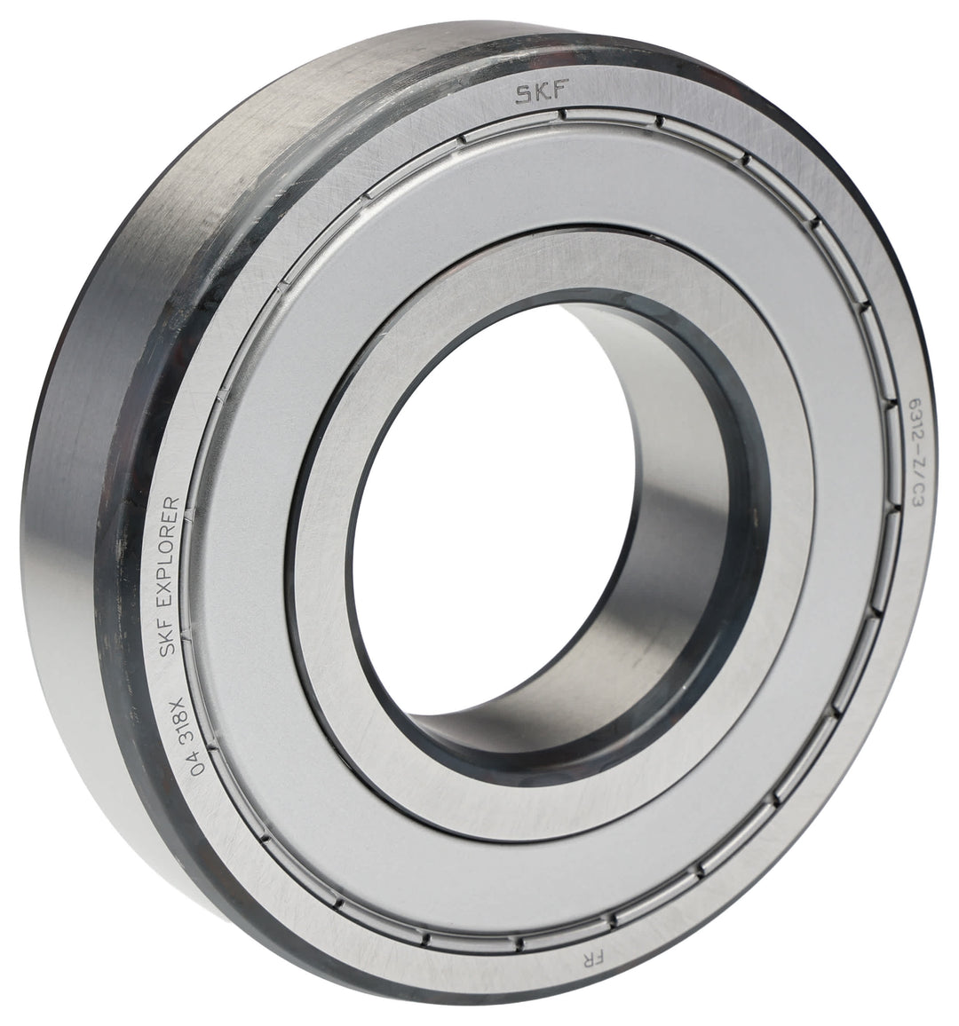SKF 6312-Z/C3 1 Row Ball Bearing - 60 mm ID, 130 mm OD_6312-Z/C3
