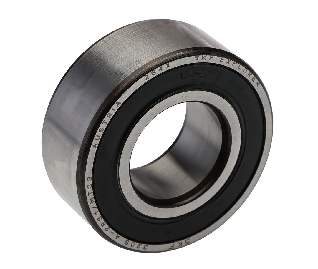 SKF 3205 A-2RS1/MT33 2 Row Angular Contact Ball Bearing - 25 mm ID, 52 mm OD 20.6 mm Race Width_3205 A-2RS1/MT33