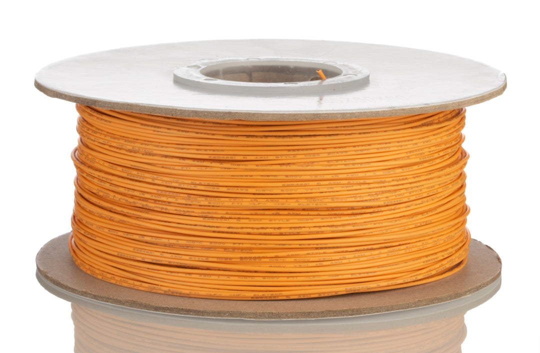 TieDex UK Orange 0.51 mm² Hook Up Wire, 20 AWG, 10 x 0.25 mm, 250 μm core strands, 305 m, Modified Polyphenylene Ether