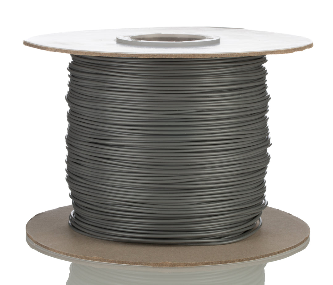 TieDex UK Grey 0.81 mm² Hook Up Wire, 18 AWG, 16 x 0.25 mm, 250 μm core strands, 305 m, Polyvinyl Chloride