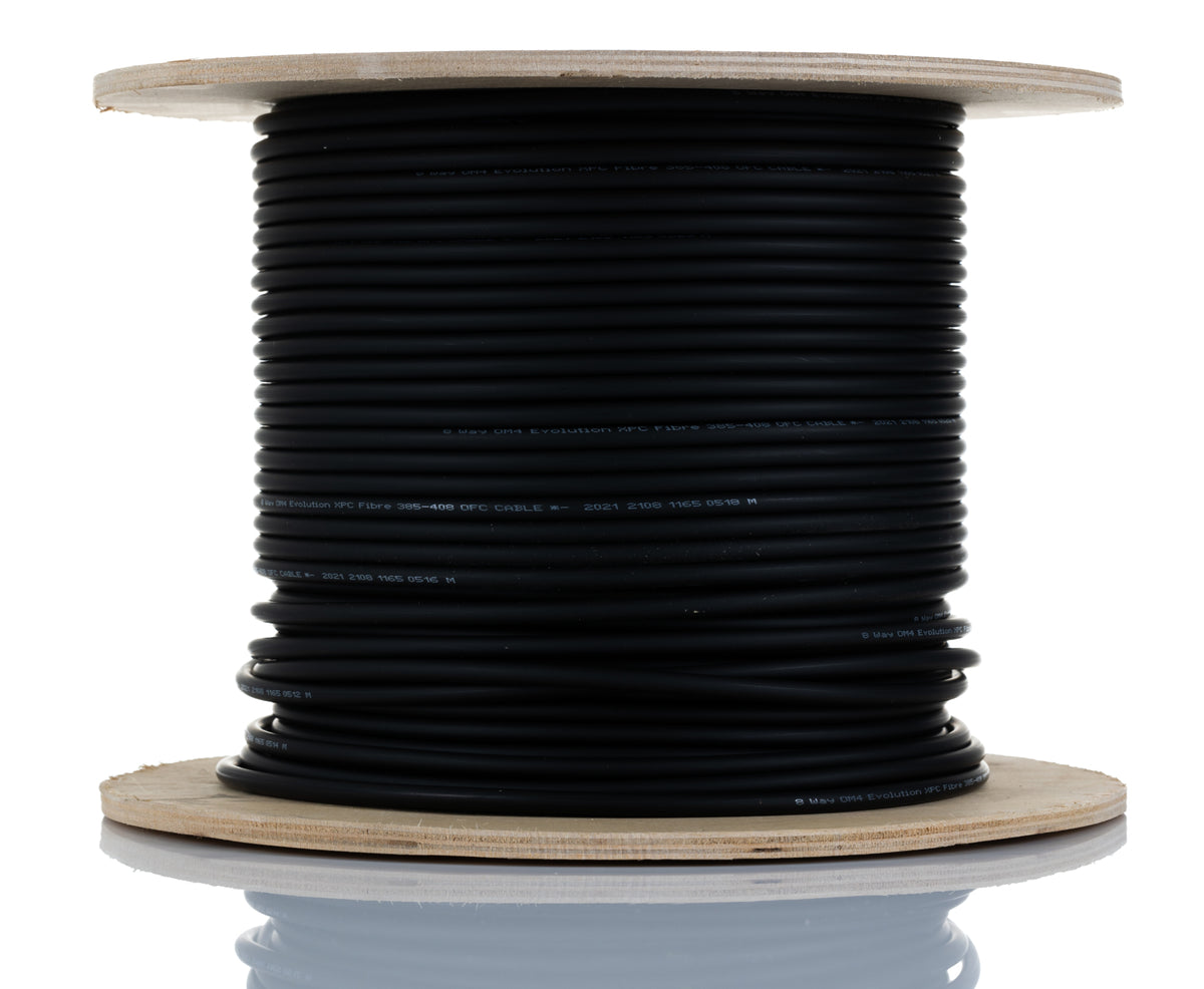 TieDex UK OS2 Fibre Optic Cable, 7 mm Low Smoke Zero Halogen, Black, 200 m
