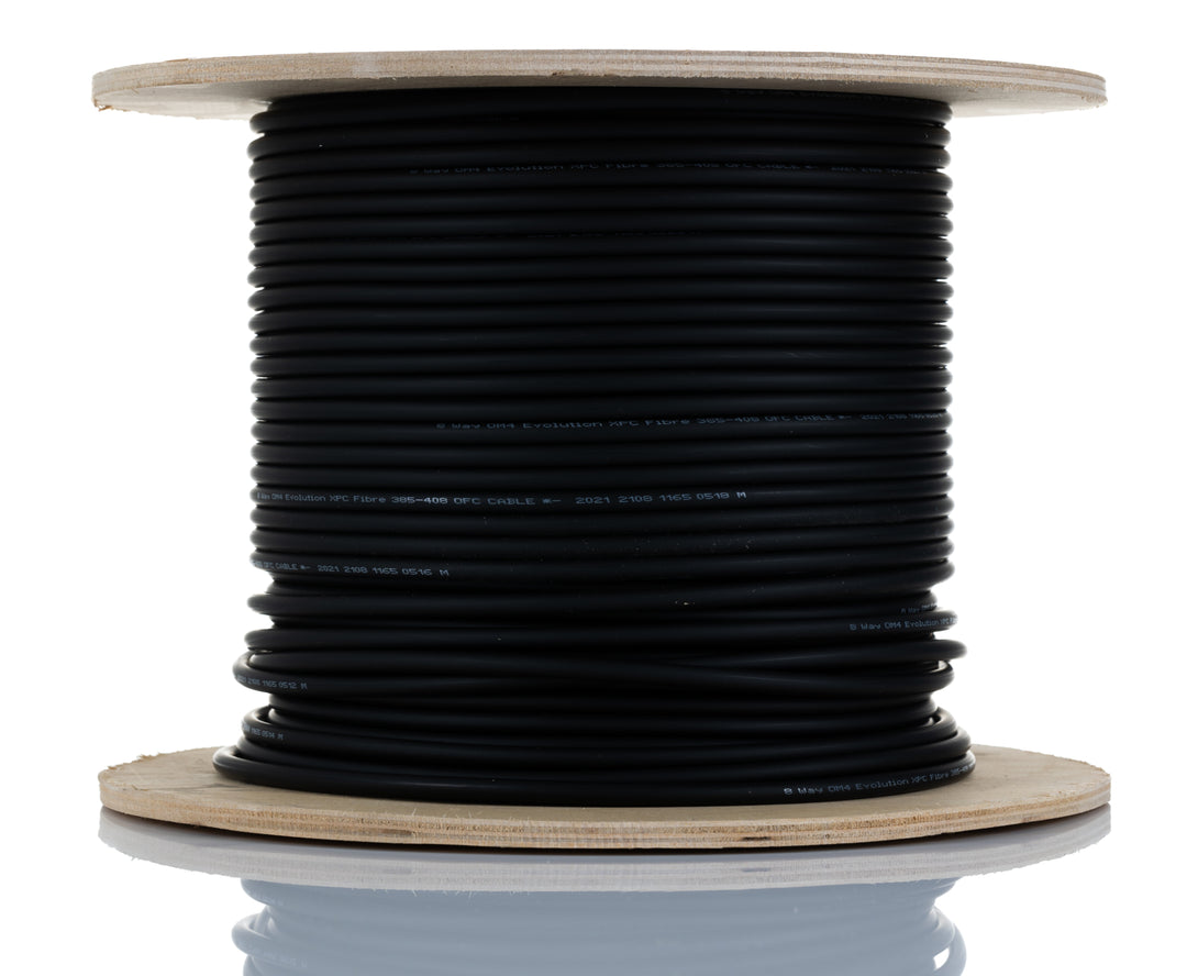 TieDex UK OM4 OM4 Multimode Fibre Optic Cable, 6 mm Low Smoke Zero Halogen, Black, 200 m