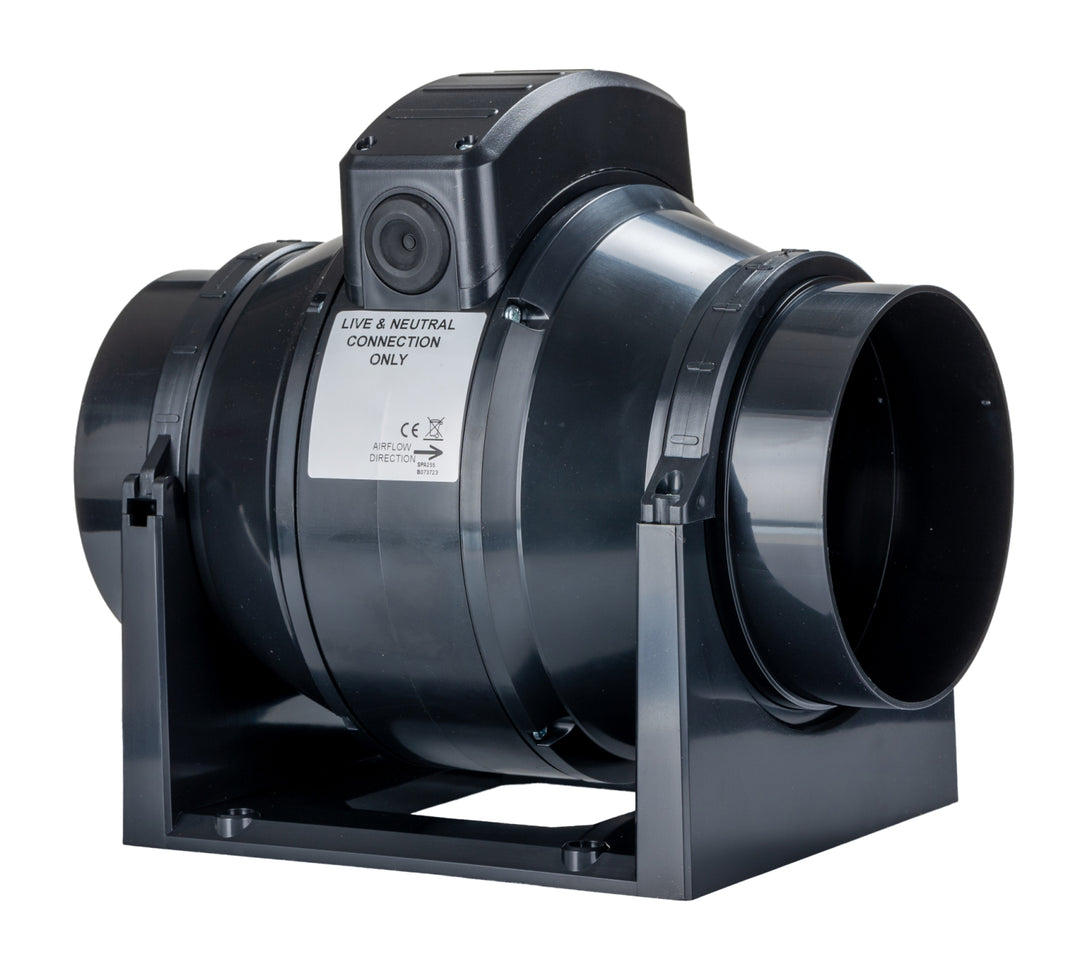 TieDex UK Round In-Line Extractor Fan, 855 m³/h, 31, Duct Size 100 mm