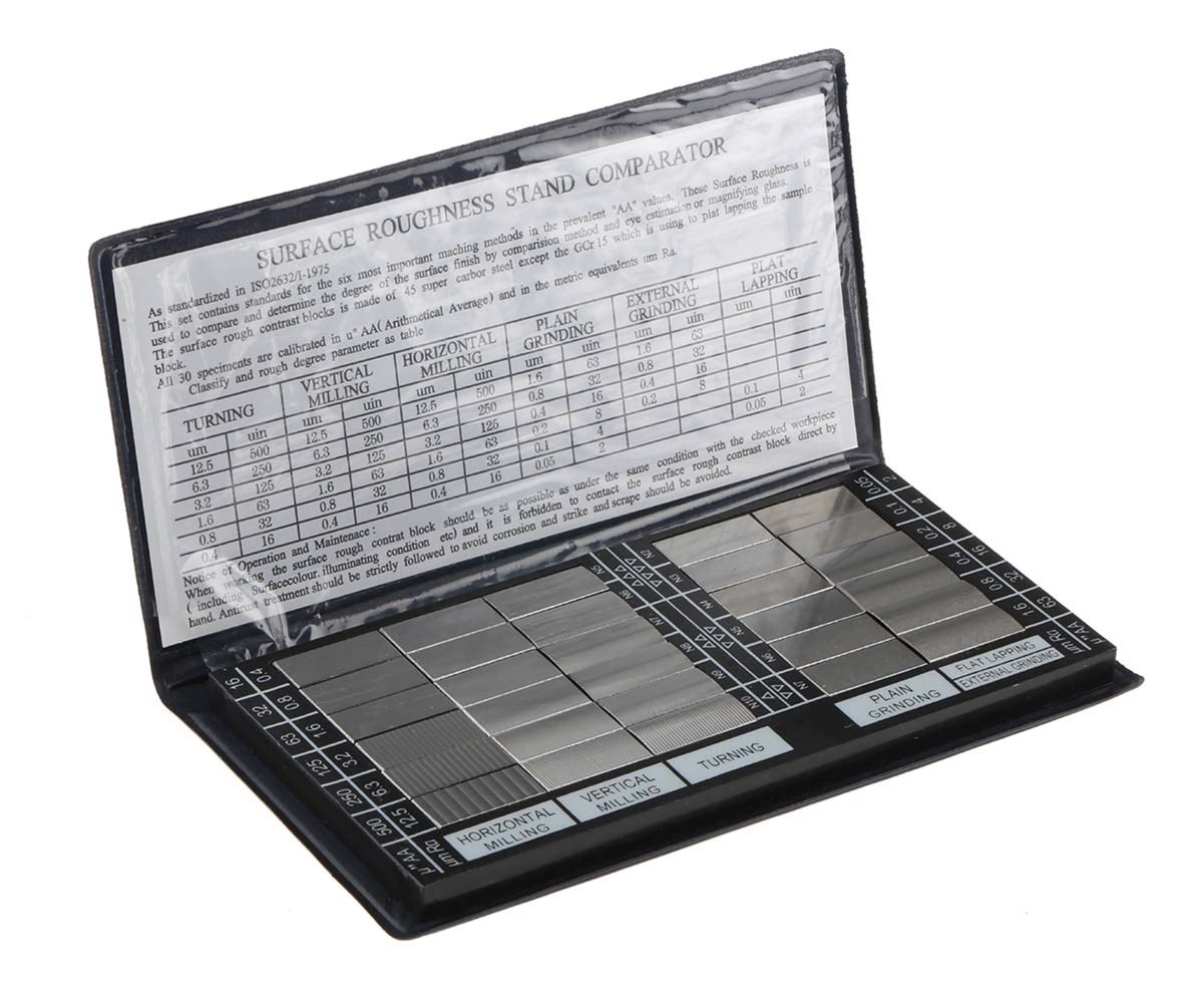 TieDex UK 30 piece Surface Roughness Comparator Set