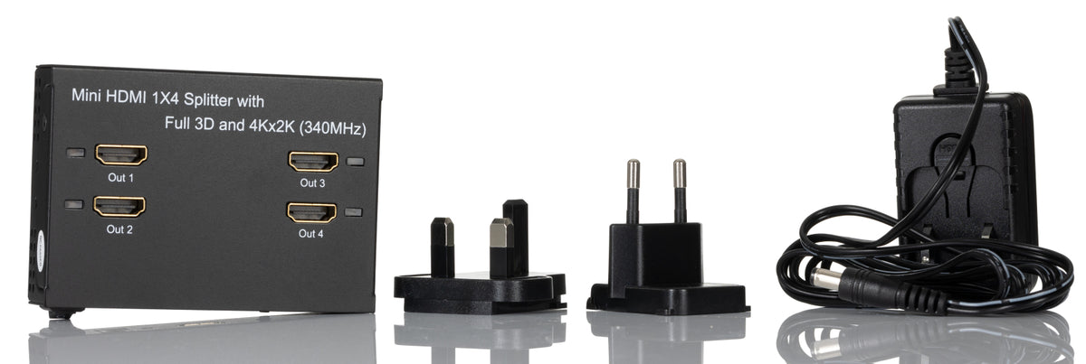 TieDex UK 4 Port 1 Input 4 Output HDMI Splitter 4000 x 2000 pixel