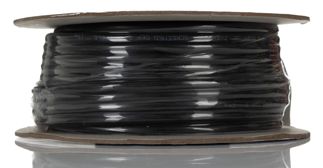 TieDex UK DEF STAN Multi-Core Industrial Cable, 6 Cores, 0.22mm², Screened, 100 m, Black Polyvinyl Chloride Sheath