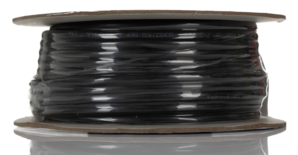 TieDex UK DEF STAN Multi-Core Industrial Cable, 6 Cores, 0.22mm², Screened, 100 m, Black Polyvinyl Chloride Sheath
