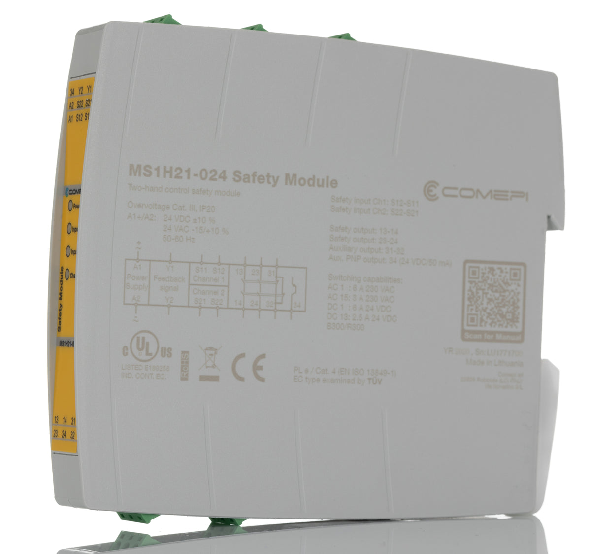 TieDex UK Input/Output Module, 2 Inputs, 2 Outputs, 24V, 2 NO