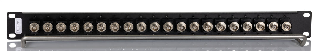 TieDex UK BNC Loaded Rack 20 Port Patch Panel, 1 U Rack Height