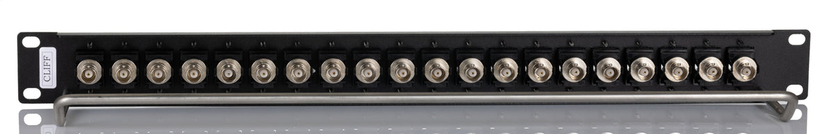 TieDex UK BNC Loaded Rack 20 Port Patch Panel, 1 U Rack Height