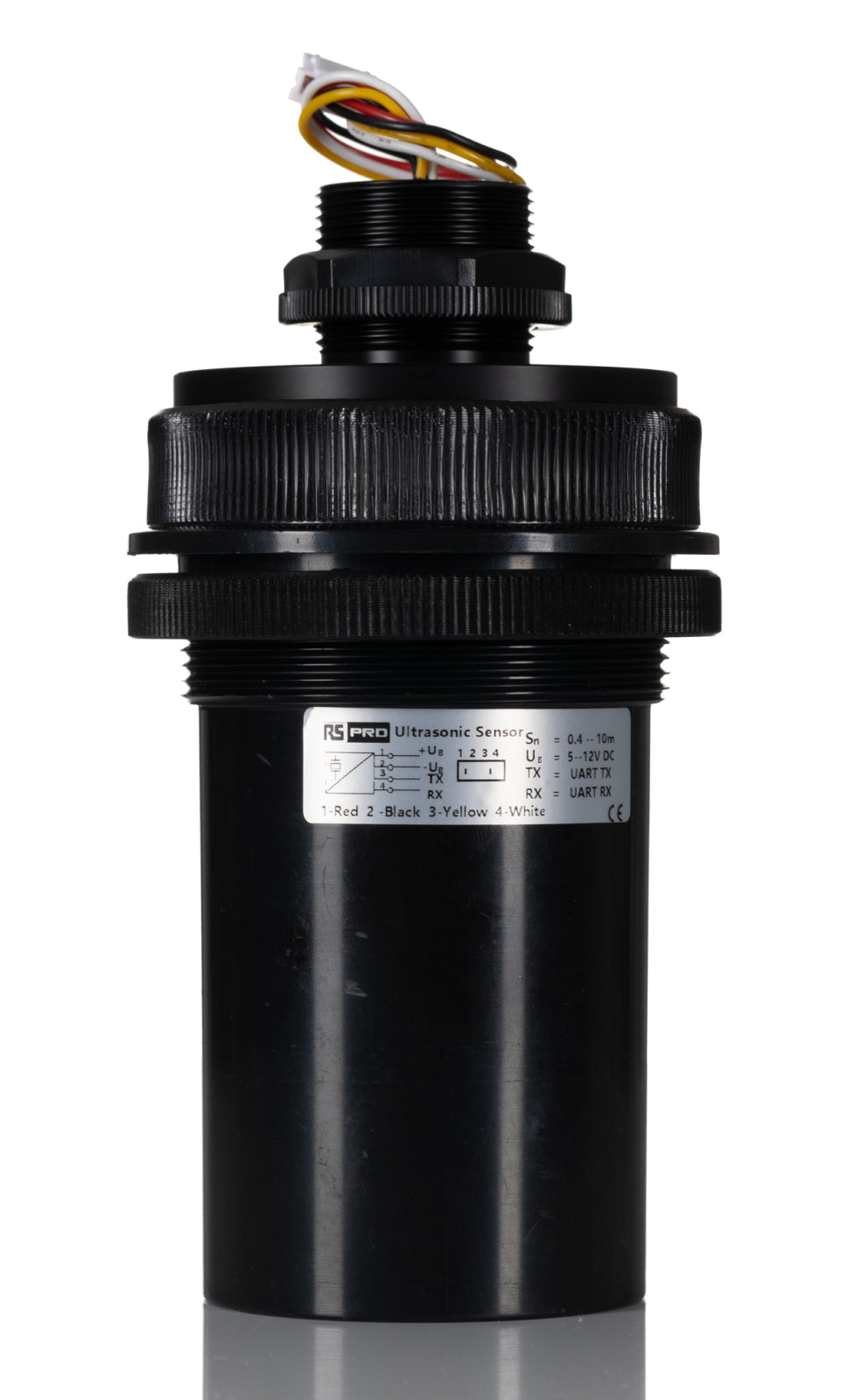 TieDex UK Ultrasonic Level Sensor, Threaded, Housing ABS