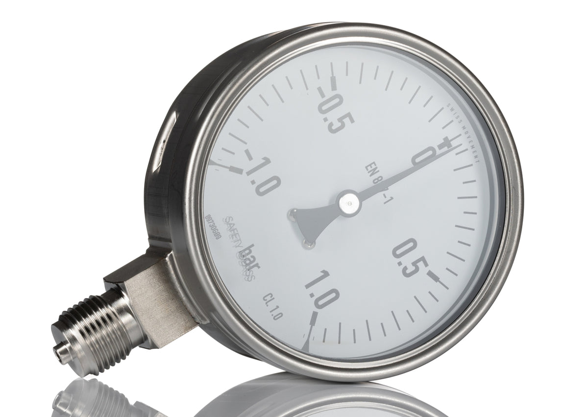 TieDex UK, 100 mm G 1/2 Pressure Gauge, 1 bar