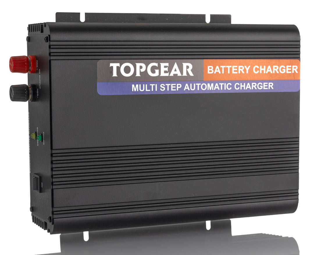 TieDex UK Battery Charger For 13.7V, Lead Acid 35 A with UK, EU plug, 4 Lead Acid