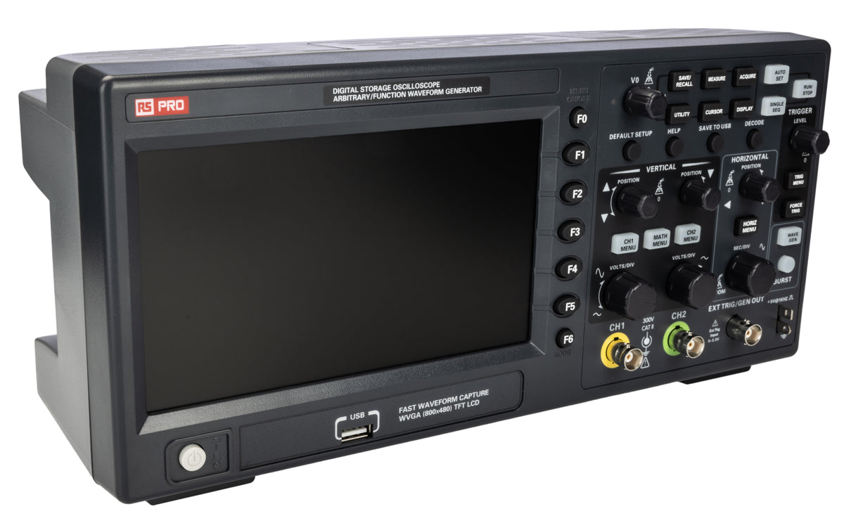 TieDex UK, 100 MHz Bench Digital Oscilloscope, 2 Channels, UKAS