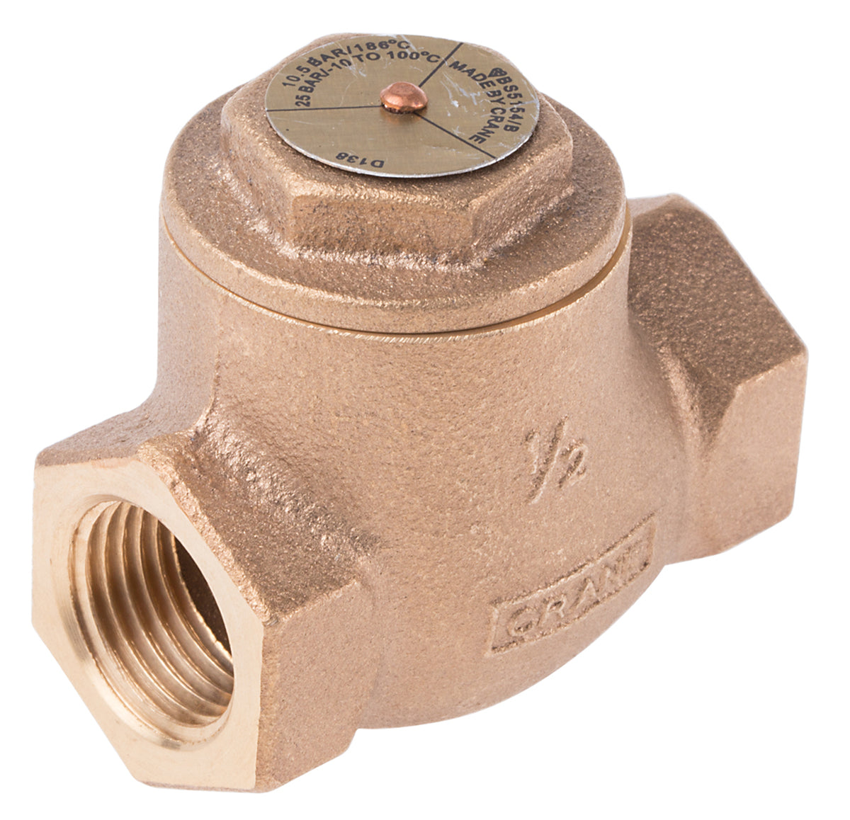 TieDex UK Bronze Threaded Threaded R Single Check Valve 1/2 in, 25 bar